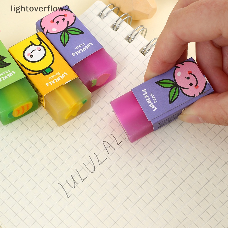 [lightoverflow2] Random Cute Fruit Eraser Wrig Drawing Less Crumb Rubber Pencil Eraser Hadiah Siswa Hadiah Promosi Alat Tulis Erasers [ID]