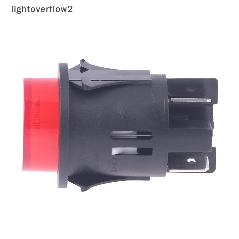 [lightoverflow2] 1pc 4pins Saklar Sentuh Red Push Button Switch Sertifikasi TUV Saklar Rocker Listrik Dengan Soket Lampu Power Switch PS18-16 [ID]