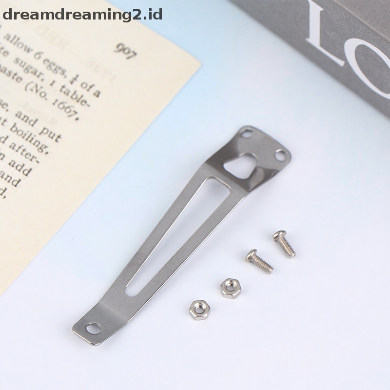 (drea) 1pc Senter Metal Holding Clip Besi Klip Senter Klip Pulpen Universal//