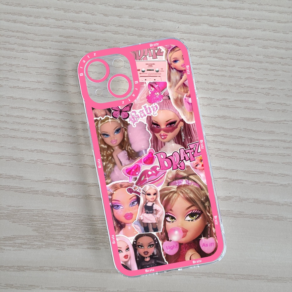 IPHONE Boneka Bratz Lucu Angel eyes Casing Ponsel Untuk Iphone14 13 12 11 Pro Max Mini XS X XR SE 6 7 8 Plus Cover Transparan Lembut