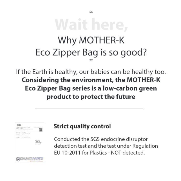 Mother-K Eco Baby Zipperbag BASIC | S/M/L (Kantung Penyimpanan)