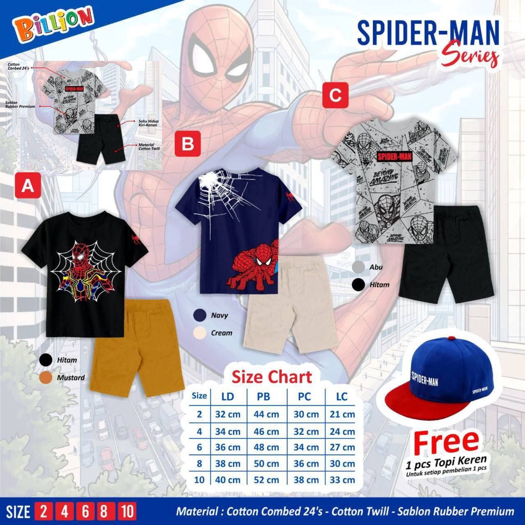 SET SPIDERMAN SERIES BILLION