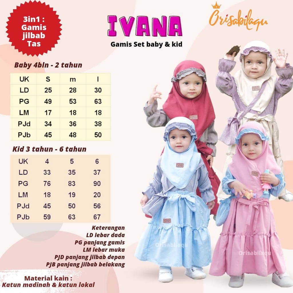 Gamis Anak Ivana By Orisabilaqu