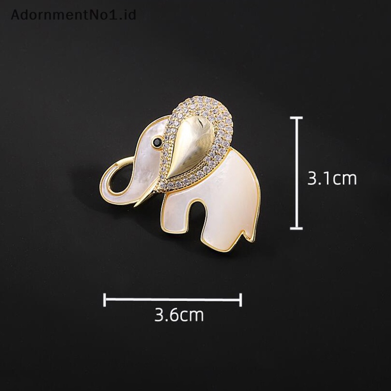 [AdornmentNo1] Fashion Gajah Beruntung Kecil Bros Wanita Dan Pria Unisex Pin Hewan Lucu Perhiasan Hadiah Aksesoris [ID]