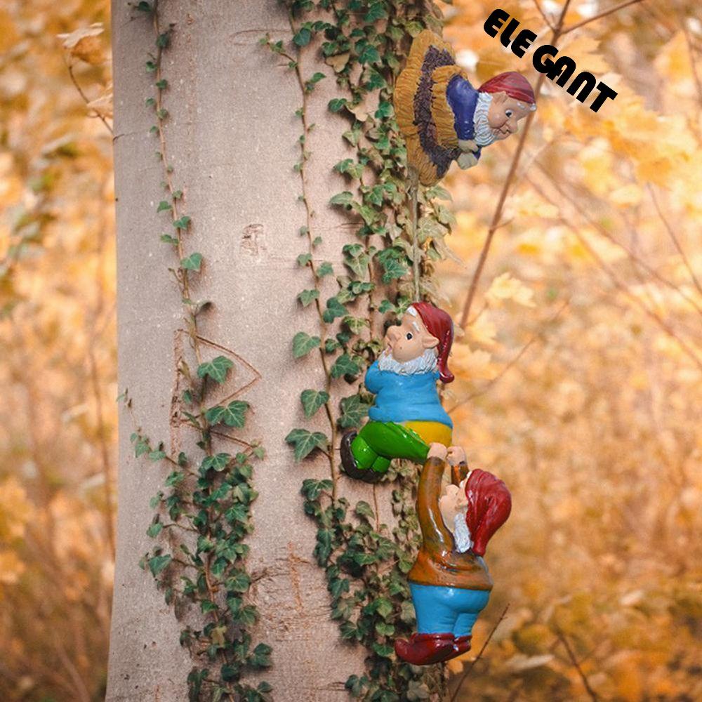 [Elegan] Pendaki Kerdil Kreatif Lucu Dekorasi Pohon Gantung DIY Miniatur Ornamen