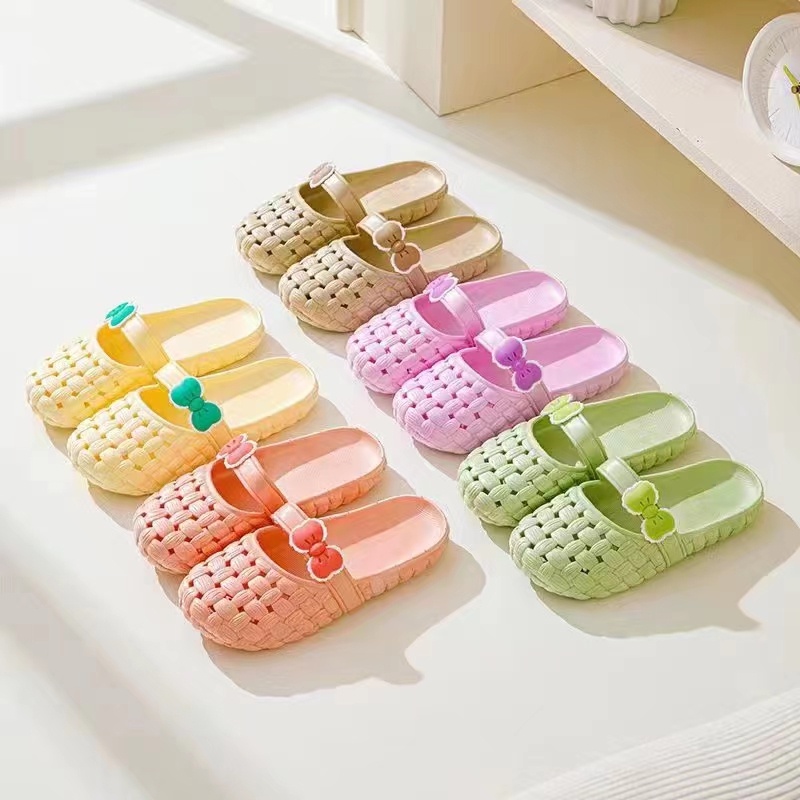 ❀ Chingu ❀ SA031 Sandal Jelly Import Pita Lubang Lubang / Sendal Slop / Sendal Empuk Wanita Rubber Polos Warna Kamar Mandi Dapur Rumah / Jelly Shoes