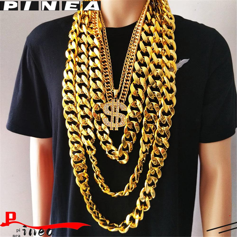 Kalung Rantai Nanas Hadiah Persahabatan Unisex Rock Chunky Chain Gothic Hip Hop