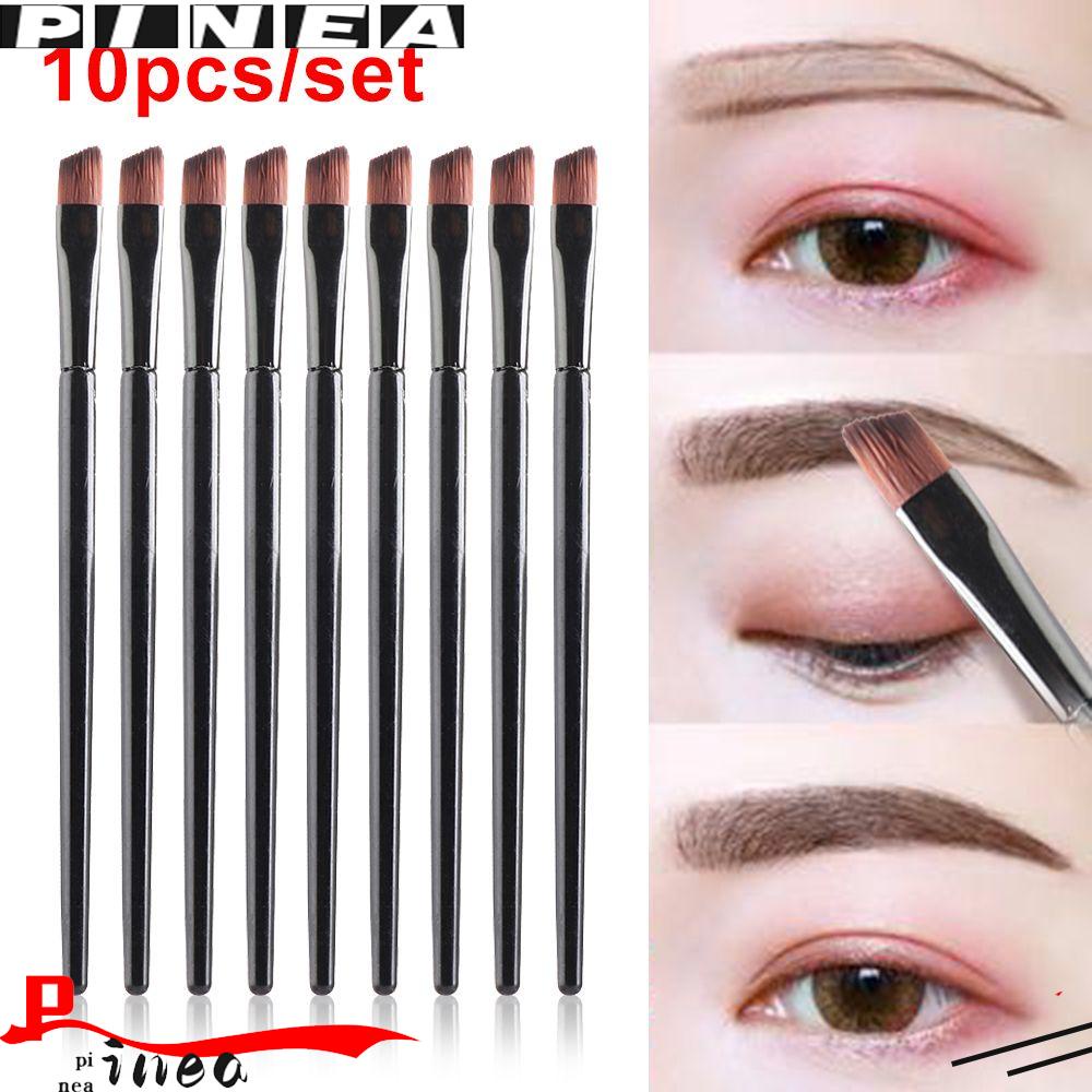 10pcs / Set Brush Alis / Eyeliner / Blending Profesional Untuk Makeup / Kosmetik Wanita