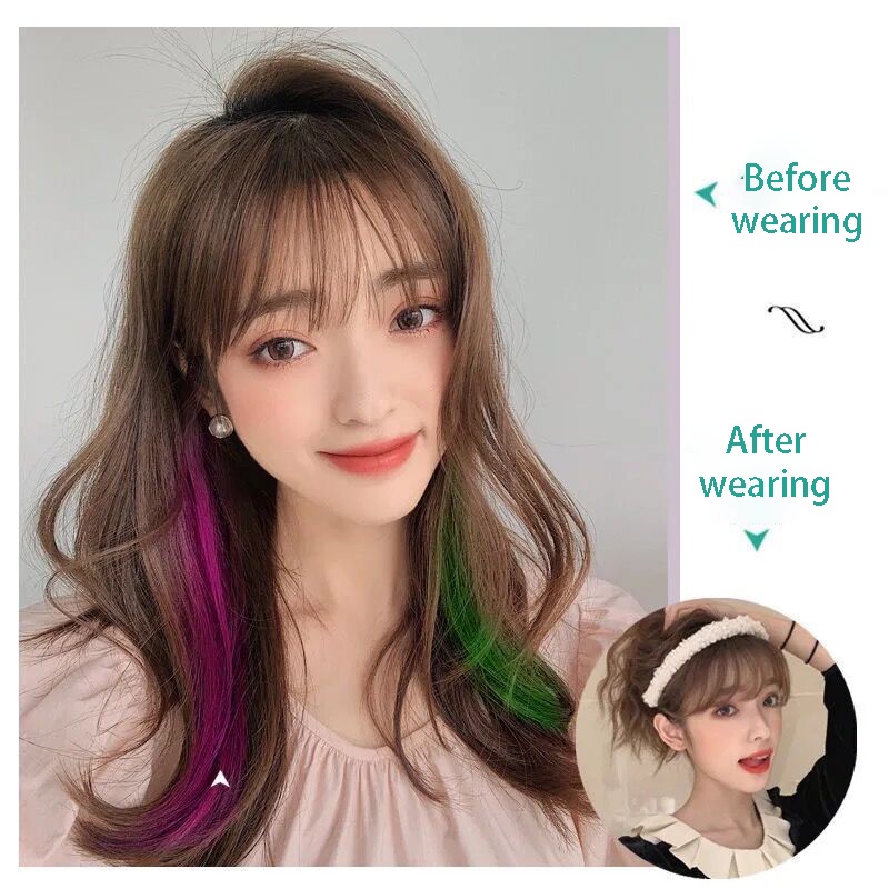 50cm Wig / Rambut Palsu Model Wanita Korea Manis Gelombang Panjang Aksesoris Mode - SG