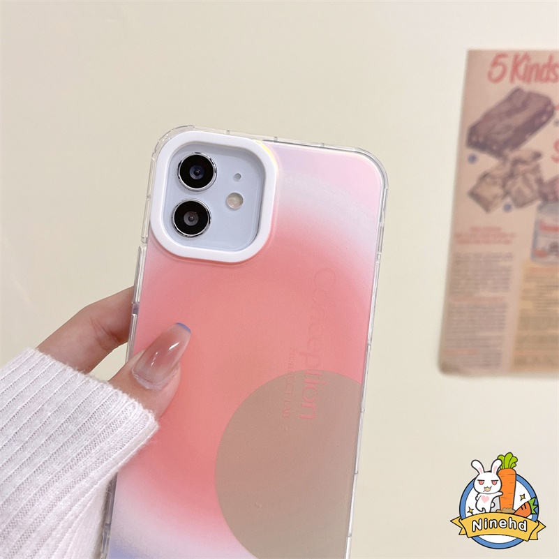 Casing Kompatibel untuk iPhone 14 13 12 11 Pro Max X Xr Xs Max 8 7 Plus SE 2020 Ins Seni Geometris Halo Pewarna Casing Ponsel Tahan Guncangan Silikon Soft Case Penutup Pelindung Lensa Lubang Besar