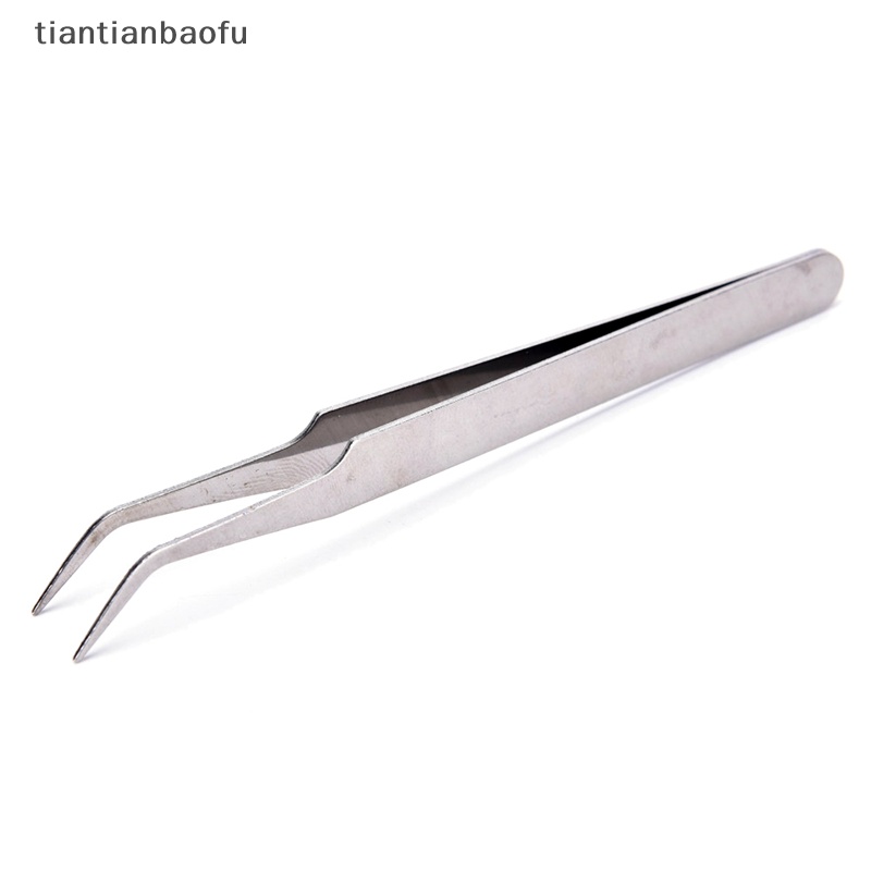 [tiantianbaofu] 2x Stainless Steel Eyelash Gems Pick Tools Penjepit Kosmetik Perlengkapan Nail Art Butik