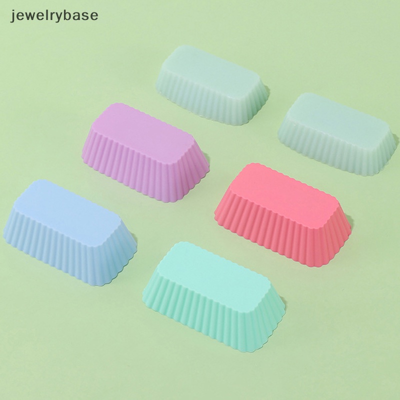 [jewelrybase] 1/4pcs Silikon Persegi Panjang Reusable Kue Jelly Baking Cetakan Alat Dapur Butik