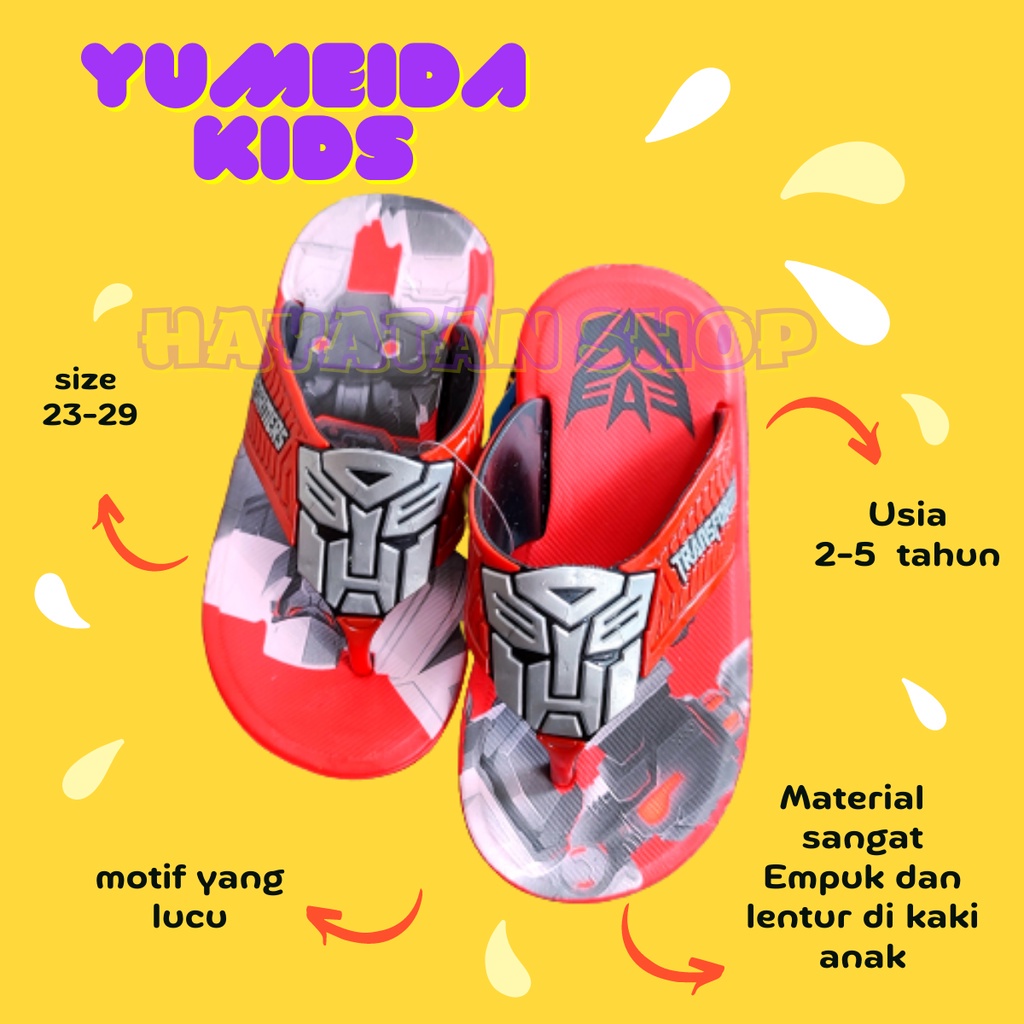 Sandal Jepit Anak Yumeida Transformer F103S yumeida Ukuran 13-18