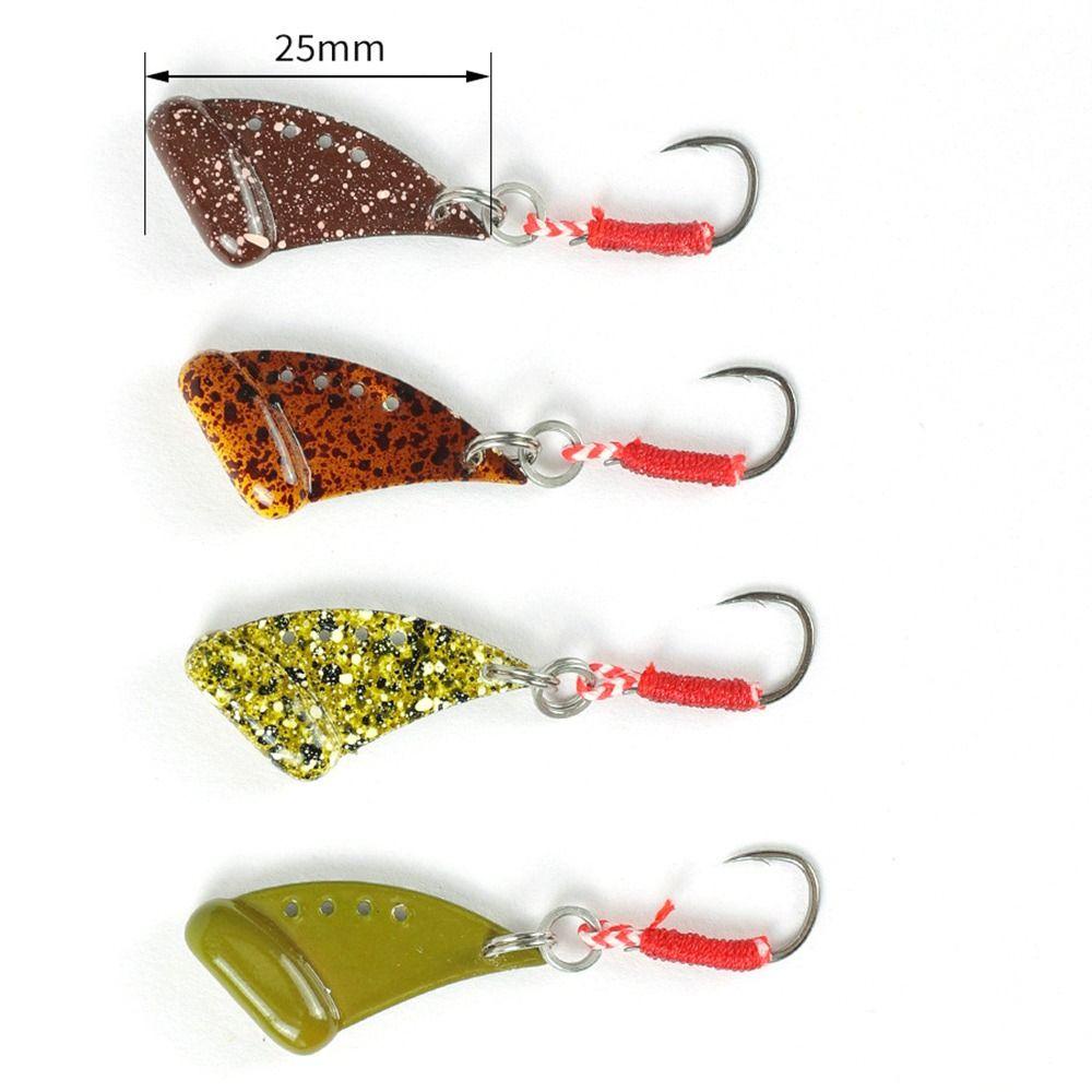 TOP Umpan Pancing Logam 25mm 2.8g Sendok Tenggelam Metal Rotate Sequin Treble Hook