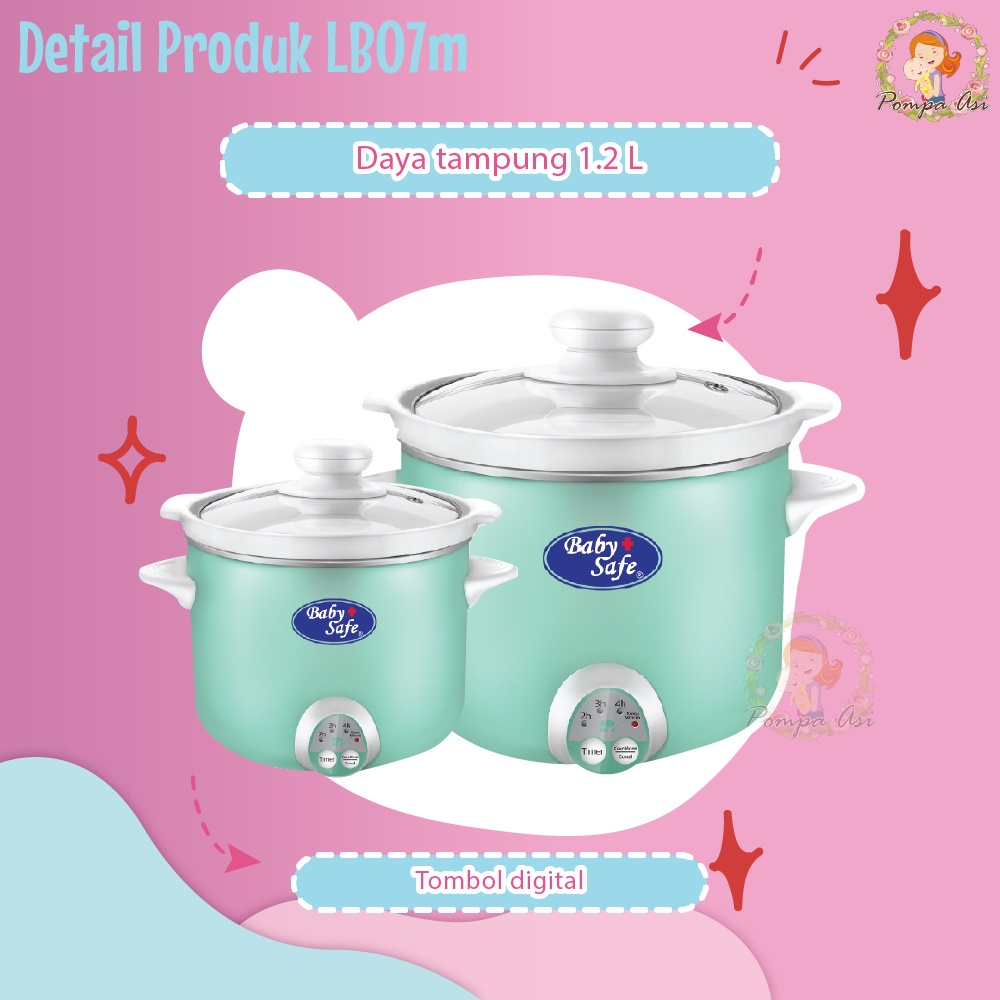 Baby Safe Slow Cooker MPASI Digtal Peralatan Makan Bayi Praktis Hampers Kado Lahiran By Mallpompaasi