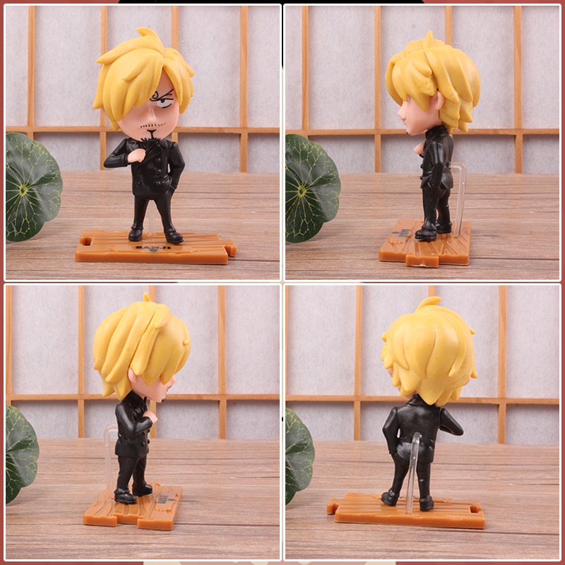 10pcs/set Anime One Piece Action Figure Luffy Zoro Nami Robin Sanji Franky Chopper Boneka Mainan Model PVC Untuk Anak