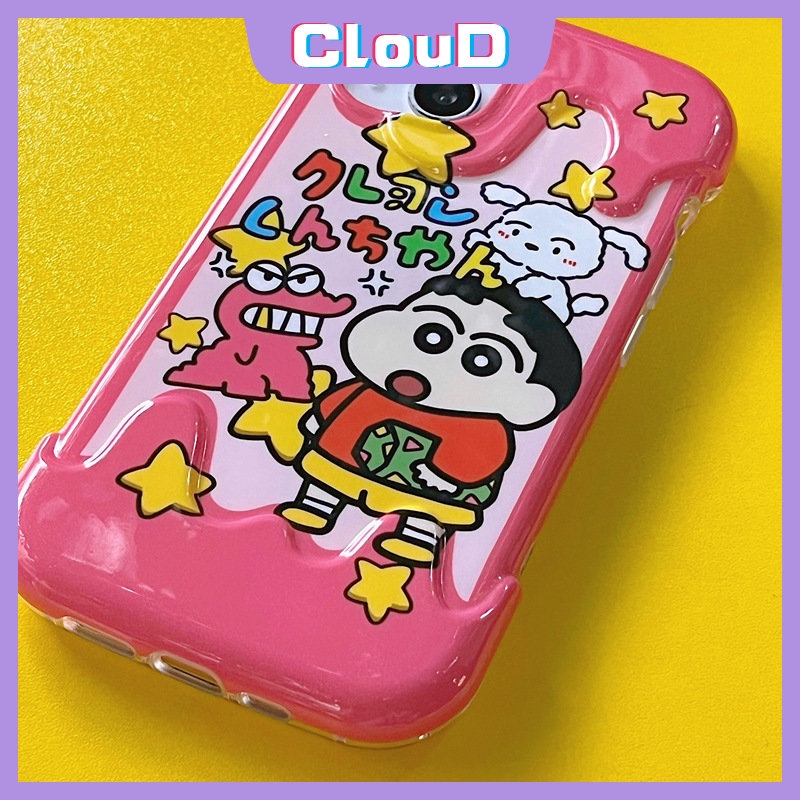 IPHONE Case 3D Ice Cream Cute Hello Kitty Kompatibel Untuk Iphone11 13 14 12 Pro Max 7Plus 8Plus XR X XS Max7 8 Plus SE 2020 Kartun Korea Crayon Shin-chan Pochacco Kuromi Soft Cover