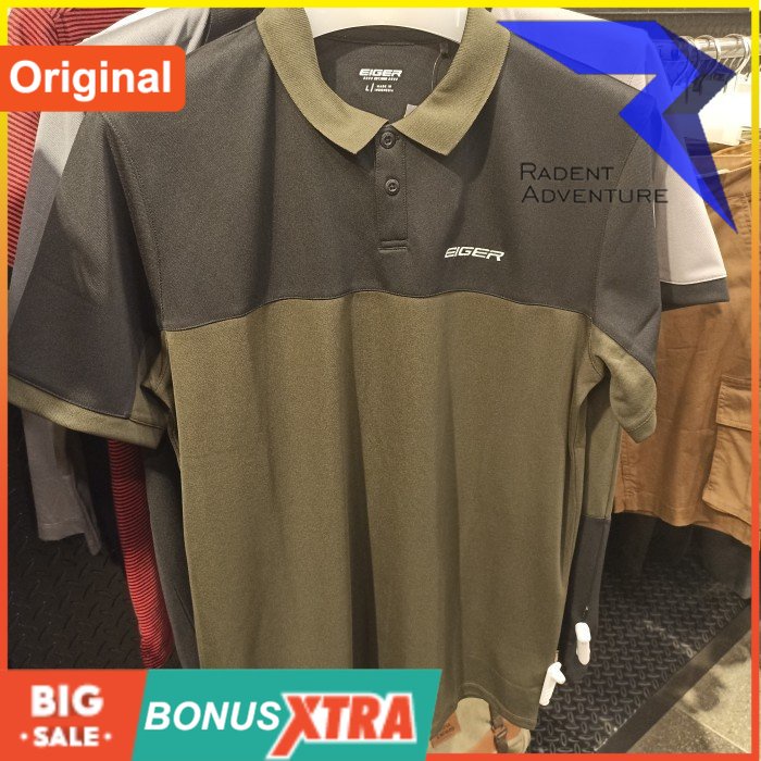 Kemeja Kaos Eiger HAZALA POLO Shirt 91000 8069 Original Cowok Bandung