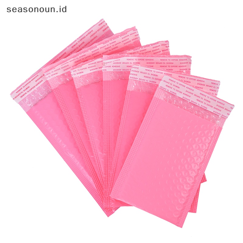 Seasonoun 10x Pink Bubble Bag Mailer Plastik Empuk Kemasan Tas Amplop Pengiriman.