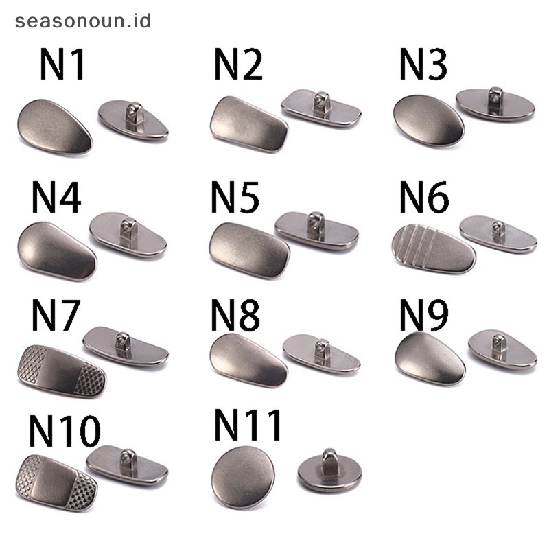 Seasonoun 1pasang Nose Pads Titanium Teardrop Screw-in Untuk Penahan anti Slip Kacamata.