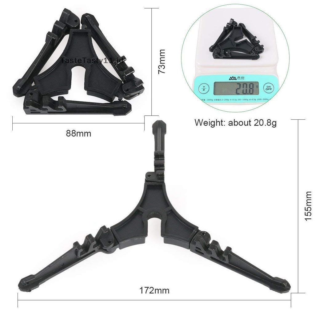 Tastetasty Dudukan Alas Kompor Gas Camping Outdoor Cartridge Canister Tripod Braket.