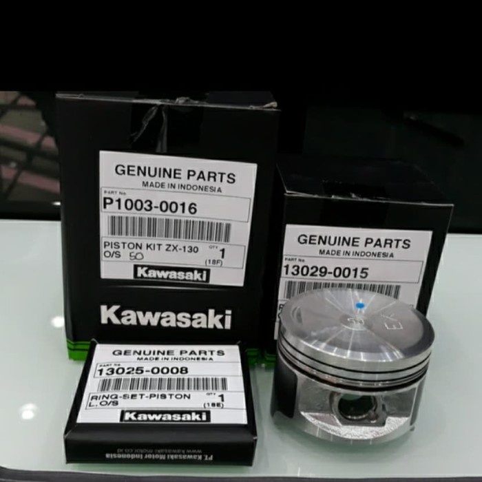 piston kit piston pluss seher zx130 zx 130 over size 50 original Kawasaki