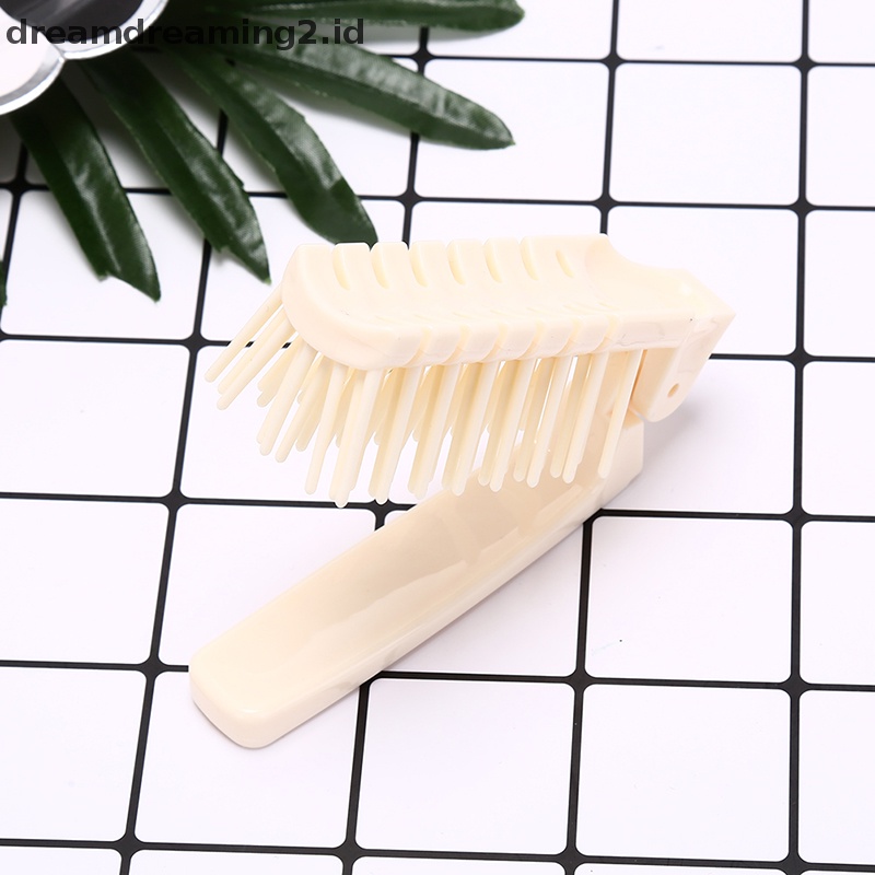 (drea) Sikat Rambut Lipat Plastik mini compact pocket size travel comb Comfort//