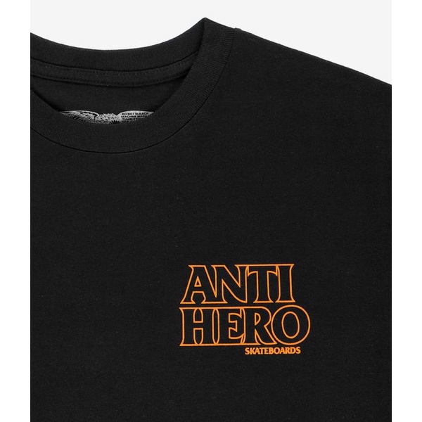 Anti Hero Lil Black Hero Outline Black Tee