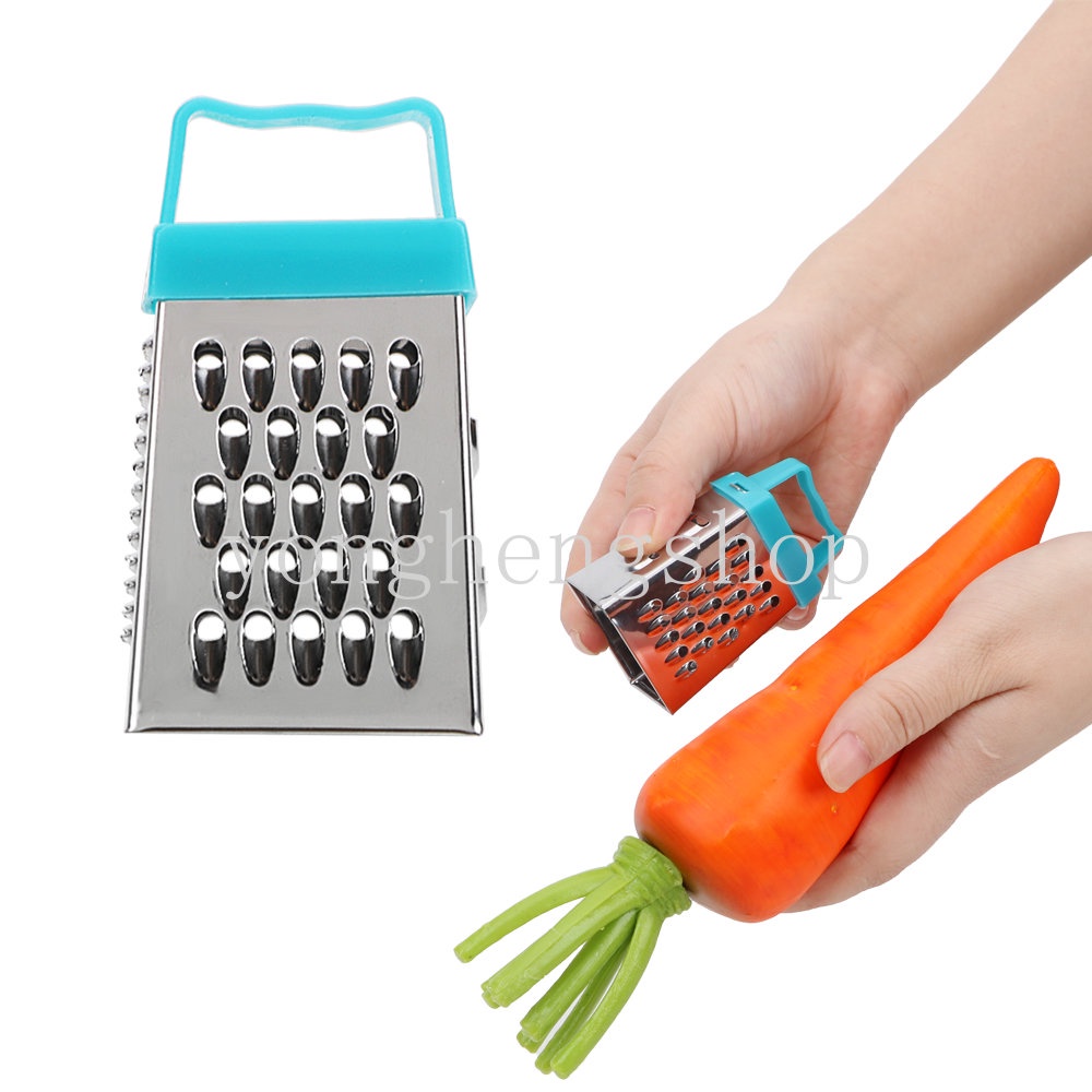 Parutan Manual Mini Empat Sisi Pengiris Buah Sayur Chopper Jahe Parutan Keju Clever Cutter Garlic Crusher Stainless Steel Planer Grinder Dapur Gadget