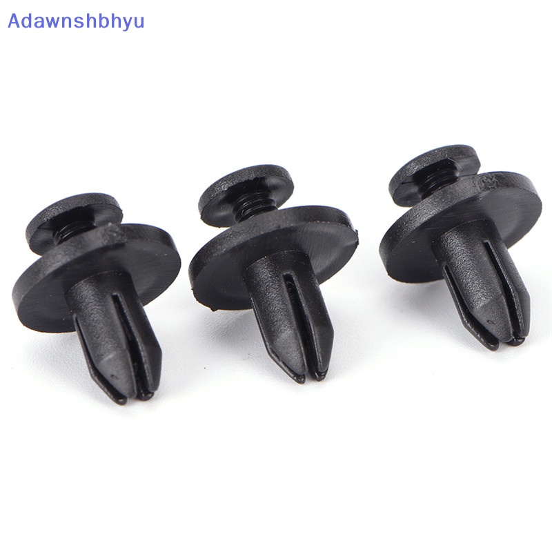 Adhyu 50pcs 6mm Auto Car Bumper Fender Follower Push Hitam Klip Plastik Pengikat ID