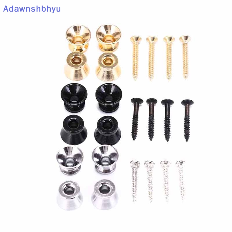Adhyu 4pcs Kancing Tali Gitar bass screw lock pins Pasak pads strap lock Tali Kunci ID