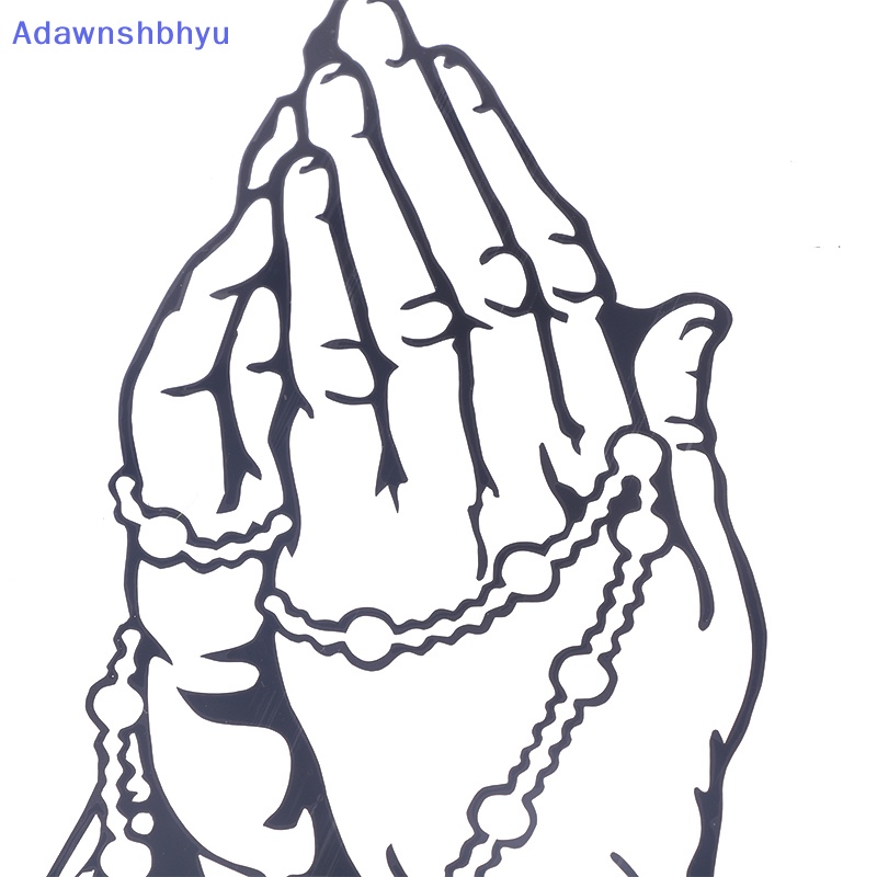 Adhyu Colorful Car Prayer Gesture Laser Sticker God Jesus Christ Stiker Mobil Fashion ID