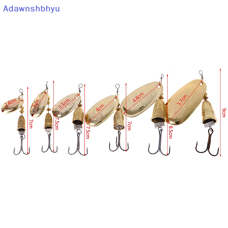 Adhyu Blade Rotag Spinner Metal Lure Kuningan Umpan Sendok Buatan Fishing Tackle ID
