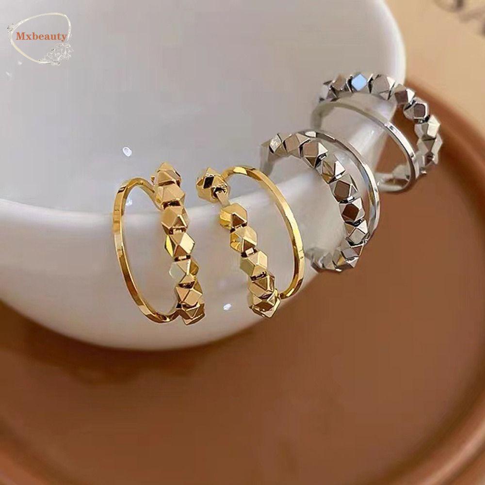 Mxbeauty Wanita Menjuntai Anting Elegan Gaya Vintage Mempelai Wanita Perhiasan Hadiah Anting Liontin Bentuk C Kubus Anting Hoop Alloy Fashion Hoop Earrings