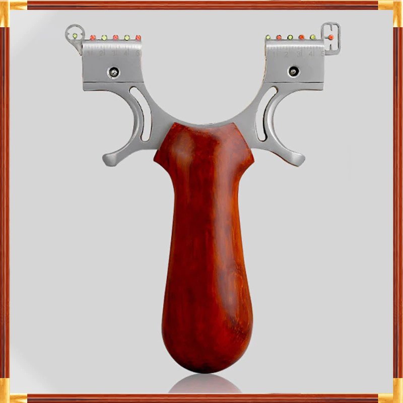 MURAH Piaoyu Ketapel Metal Slingshot Hunting Catapult - 1124 - Brown MURAH