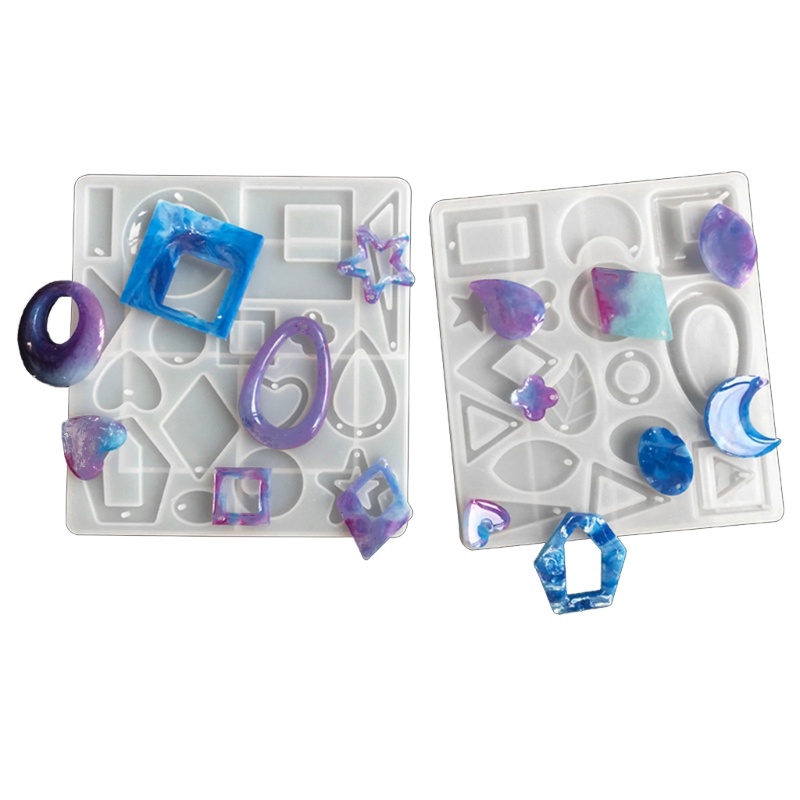 Siy DIY Cetakan Anting Tidak Teratur Perhiasan Gantungan Kunci Liontin Membuat Cetakan Untuk Wanita Perempuan