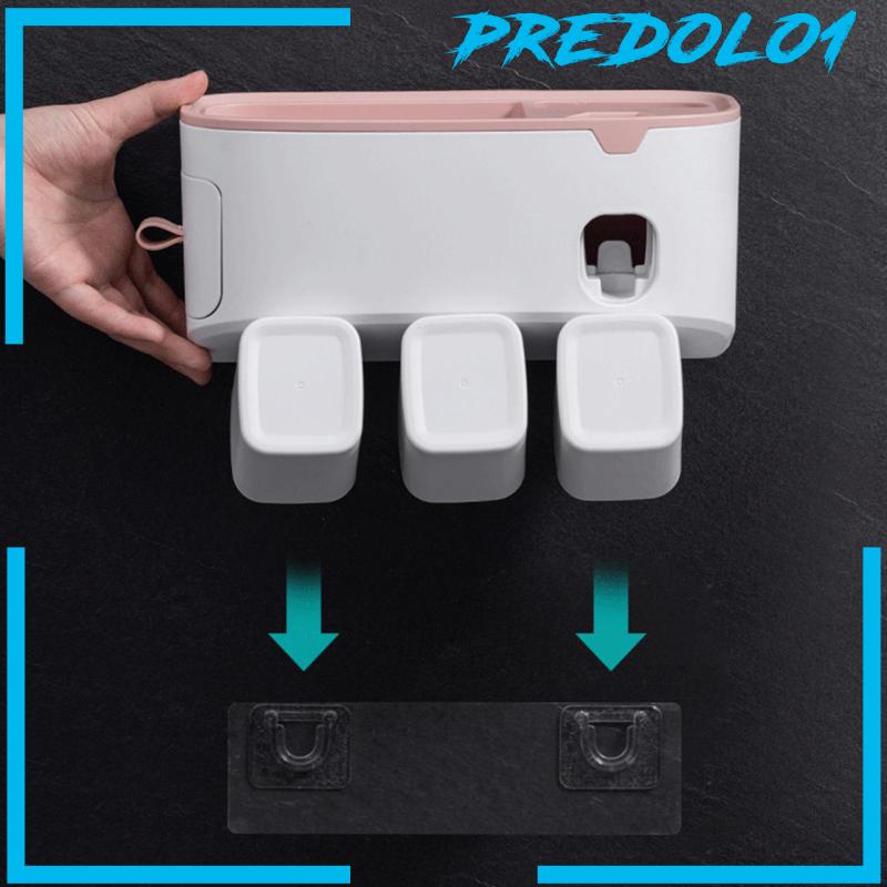 [Predolo1] Dispenser Odol Dan Sikat Gigi Multi Fungsional Yang Dipasang Di Dinding Untuk Vanity