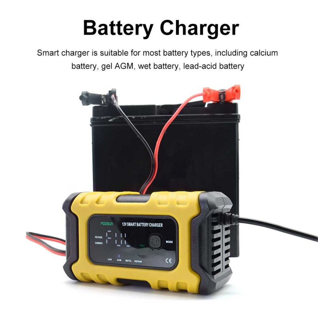 Charger Aki Accu Baterai Kendaraan 12V Mobil Motor Repair Mode 4-120aH