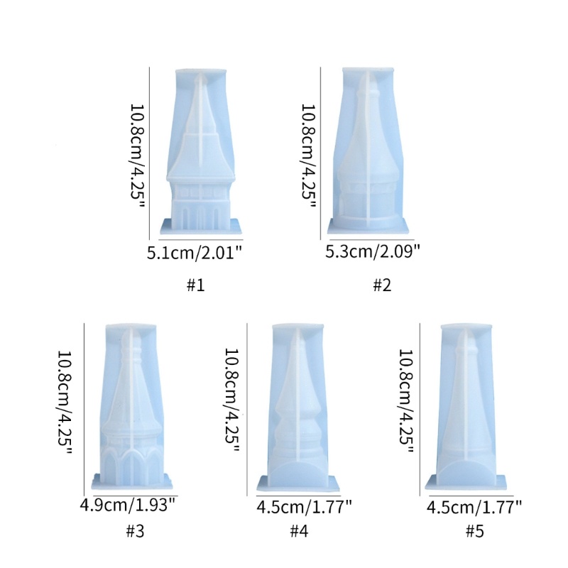 Siy 1pc 5Pcs DIY Epoxy Kristal Hari Kasih Sayang Castle Rings Holder Cetakan Untuk Sabun Lilin Holder Penyimpanan Perhiasan Home Deco