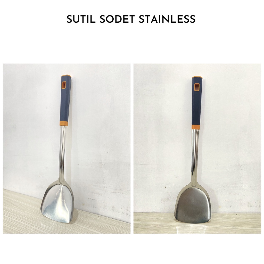 Spatula Stainless Sodet Sutil 398 / Alat Penggoreng Masak Dapur Aesthetic