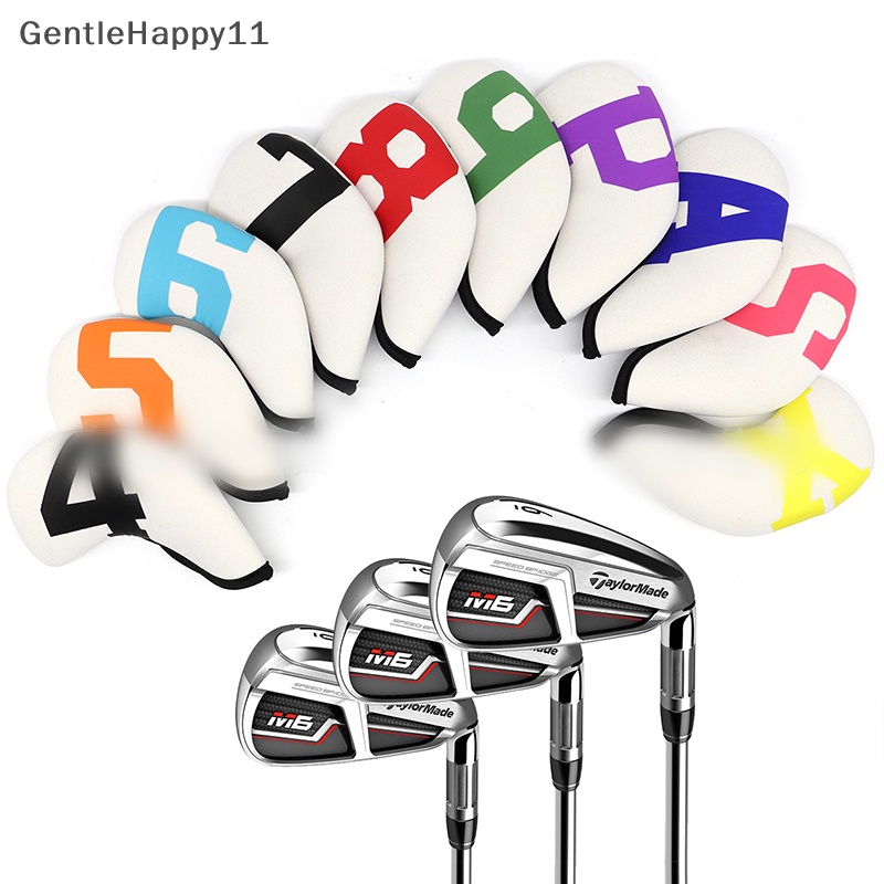 Gentlehappy golf Iron Cover 4-9PSAX10 Buah Penutup Kepala Besi golf Peralatan golf id