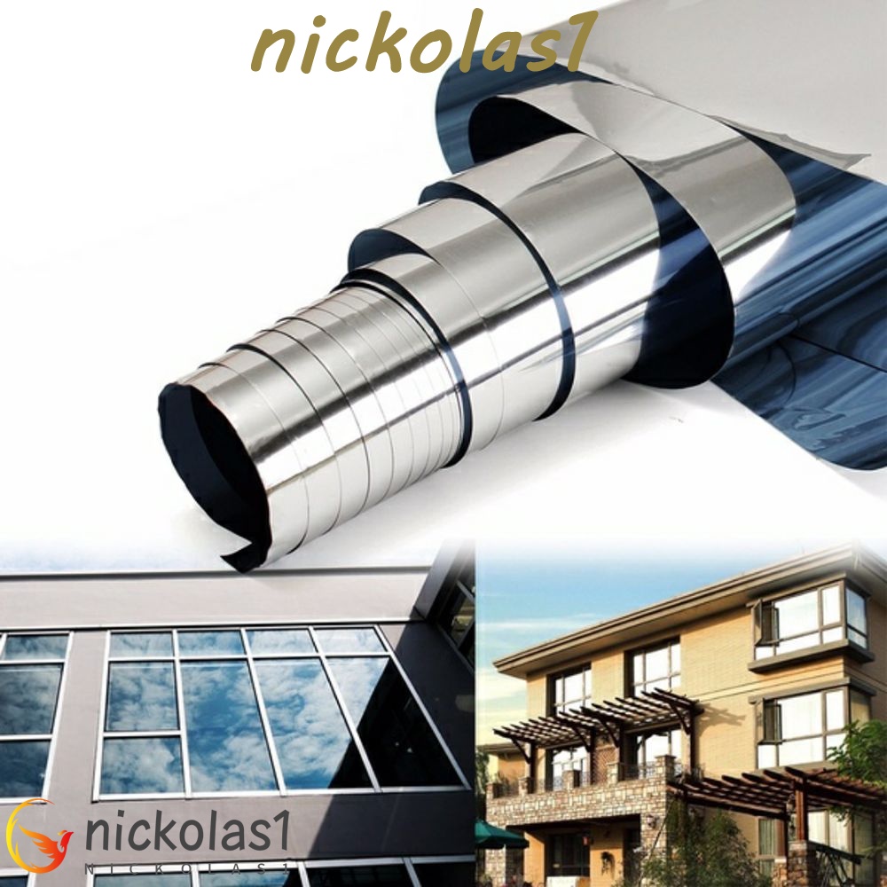 Nickolas1 Kaca Film 50 * 100cm Solar Reflektif Satu Arah Tint Mirror Melindungi Privasi Isolasi Stiker