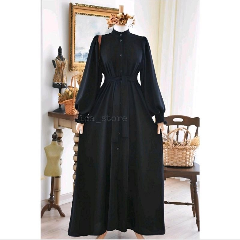 𝐏𝐆𝐌𝐓 • SYAFA MAXI DRESS GAMIS WANITA BAHAN CRINKLE AIRFLOW SYIFA SYARIFAH