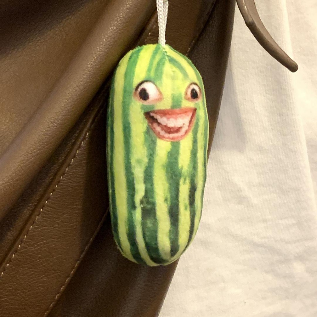 Tiktok Gantungan Kunci Semangka Lucu Bisa Bicara Wacky Emoticon Pendant Watermelon Man Efek Spesial Voice Keyring