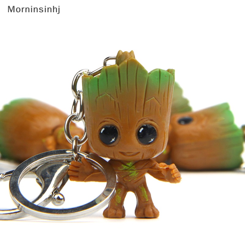 Mornin 4pcs /set Mainan Figure Tree Man Groot Lucu Kreatif Super Hero Groot Gantungan Kunci id