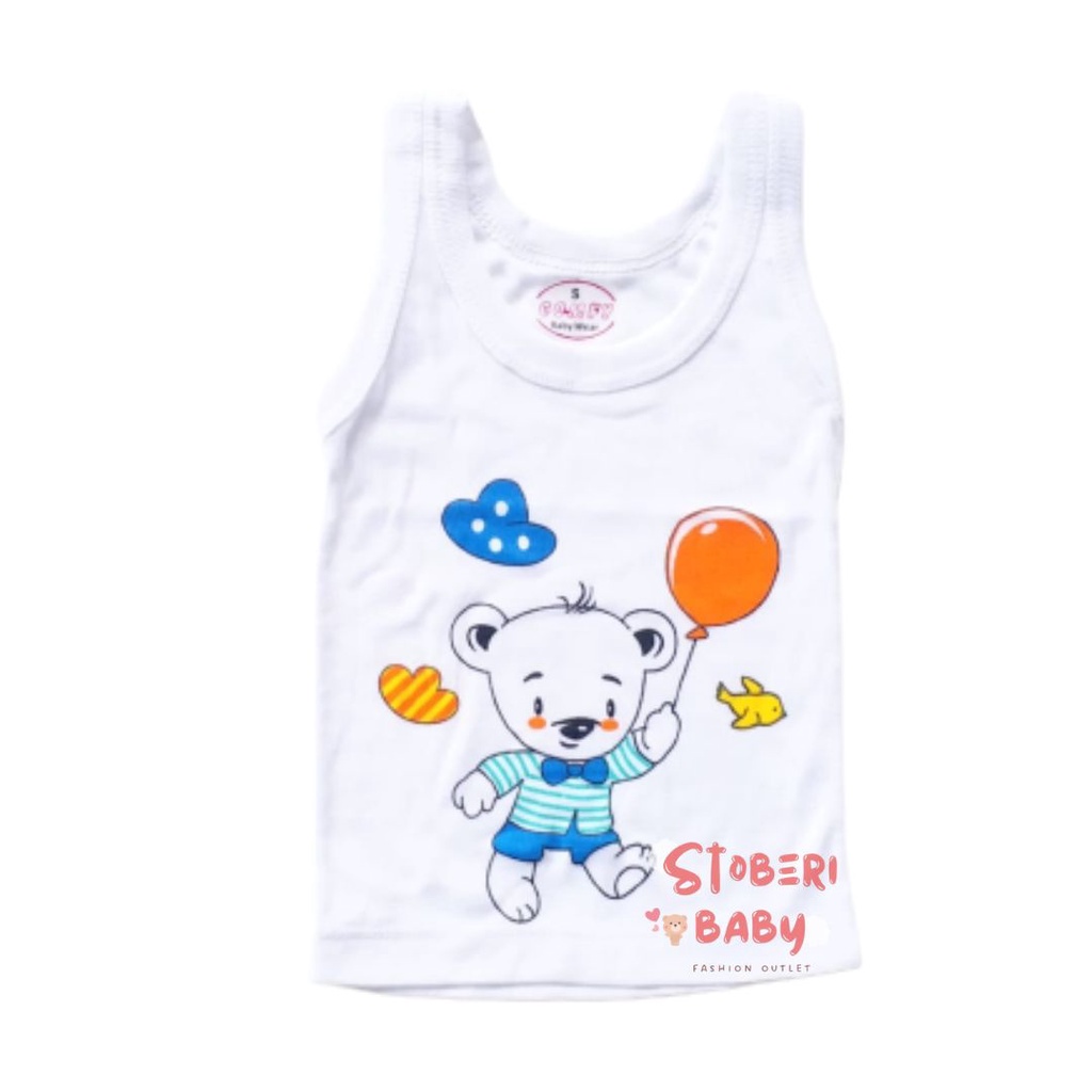 stoberi baby - KAOS SINGLET MOTIF ANAK kaos dalam oblong anak laki2 dan perempuan newborn-3thn PART3