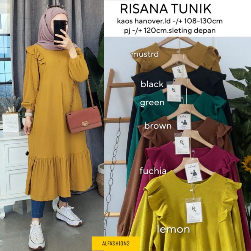 RISANA TUNIK ORI ALFASHION | Kaos Hanover