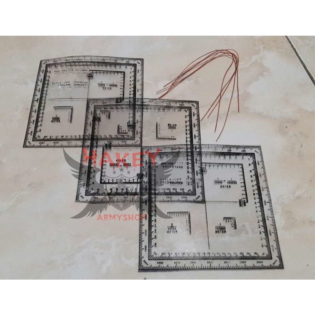 

Protaktor Navigasi Penggaris Busur Derajat PAlat Bantu Peta overlay