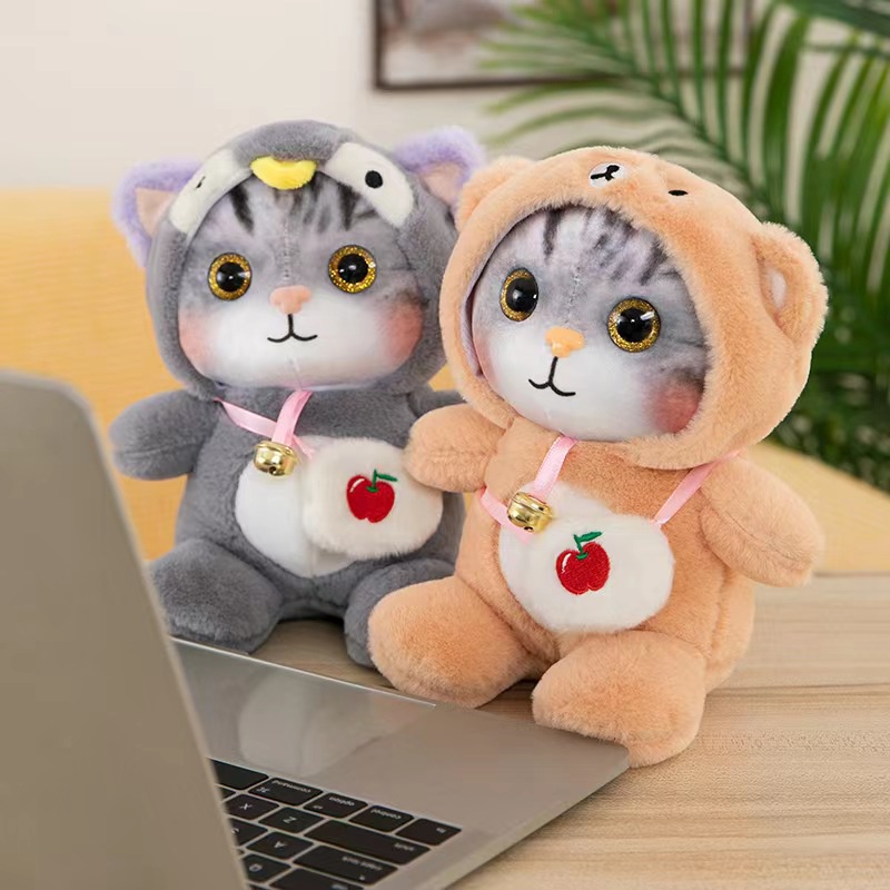 Boneka Kucing Lucu Berbulu Pendek Dan Mewah, Ideal Untuk Kenyamanan Dan Menyenangkan Anak-Anak