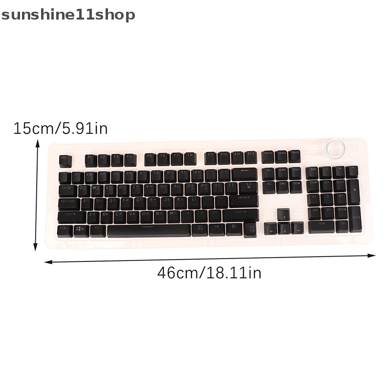 Sho 1Pc 104kunci Korea Transparan Backlit ABS Key Caps Untuk Gaming Mekanik N